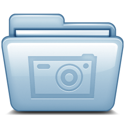 Pictures Blue Icon 256x256 png